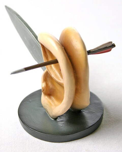 Ears With Knife by Hieronymus Bosch Arrow Reproduction Figurine Statue
